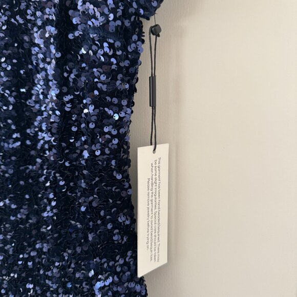 Calvin Klein Sequined Back-Slit Evening Gown - Picture 4 of 7